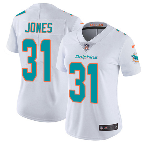 Nike Miami Dolphins 31 Byron Jones White Women Stitched NFL Vapor Untouchable Limited Jersey